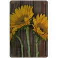thumbnail image 1 of Metal Tin Sign Sunflower Vintage Tin Poster Metal Sign Wall Decoration Country Kitchen Home Garage Decor 12"x8", 1 of 5
