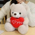 thumbnail image 3 of Plush Bear with Red Heart I Love You 11" Cute Small Bear Soft Stuffed Animal Plush Doll for Valentines Wedding Anniversary Birthday Gift for All(White), 3 of 3