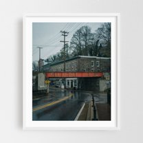 Main Street, Ellicott City 02 - Ellicott City Maryland Photography Street Photography Architecture City Vintage Bridge Rustic Scenic White Framed Wall Art Print 12 x 16 inches