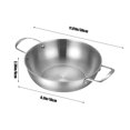 thumbnail image 5 of PPgejGEK Stainless Steel Ramen Pot 20cm 7.9in Inner Diameter Double Handle Noodle Soup Cookware for Home Kitchen Induction Safe, 5 of 9