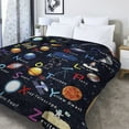 thumbnail image 4 of Alphabet Outer Space Astronaut Blanket for Kids Toddler ABC Planet Throw Blankets Spaceship Rocket Solar System Blanket Gifts for Boys Soft Flannel Fleece Galaxy Blanket for School Nap Sofa(30"x40"), 4 of 8