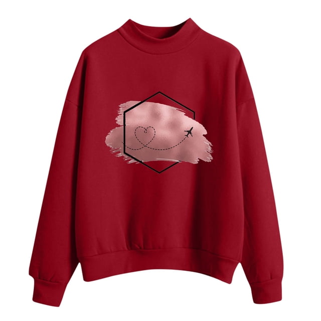 Gibobby Sudaderas para mujer oferta Sudadera de Forro Polar para Mujer(Rojo,M)
