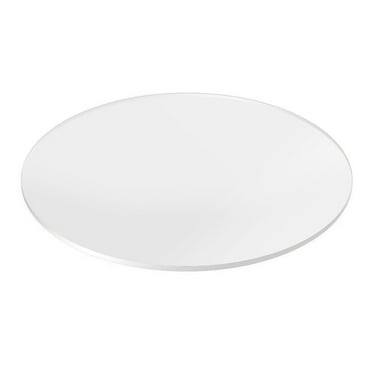 Round Plexiglass Sheet, 1/4" Clear Round Acrylic sheet, 20 inch Diameter Cake Disc, Flat Edge Plexiglass Table Top, Lucite Circle Round Disc by Fab Glass and Mirror