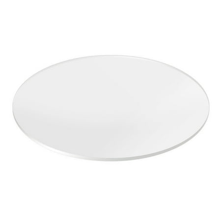 Plexiglass Table Top 26" Diameter | Clear Round Acrylic Table Top 1/4" with Flat Edge Ideal For Office and Home By Fab Glass and Mirror