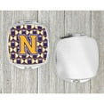 thumbnail image 4 of Letter N Football Purple and Gold Compact Mirror CJ1064-NSCM, 4 of 4