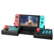 IPEGA Switch Dual Arcade Joystick - Plug-and-Play for 2-Player Games, Turbo Auto-Fire Function, Ergonomic Competitive Fighting Game Pad for Switch/Switch OLED