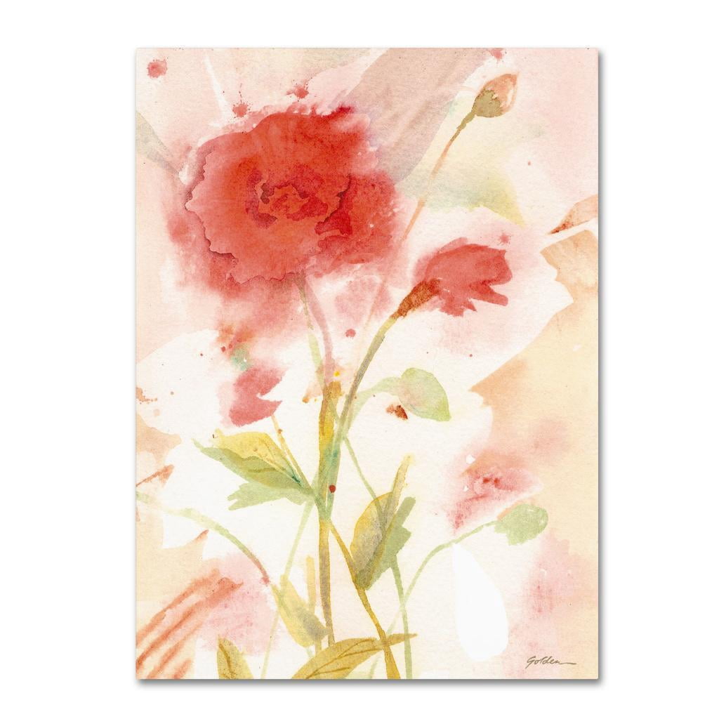 Trademark Fine Art "Wild Rose" Canvas Wall Art by Sheila Golden