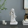 thumbnail image 4 of Statue d'Ange Priant en Résine à Grande Capacité, Résistante au Vent, Sculpture Commémorative pour Décoration de Maison et de Jardin, 4 of 5