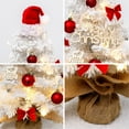 thumbnail image 5 of Gnwei Mini Christmas Tree 17.7 Inch White Flocked Christmas Tree Lighted Desktop Small Christmas Tree Ornament Christmas Decoration with Pendants for Holiday Indoor DIY Decor, 5 of 9