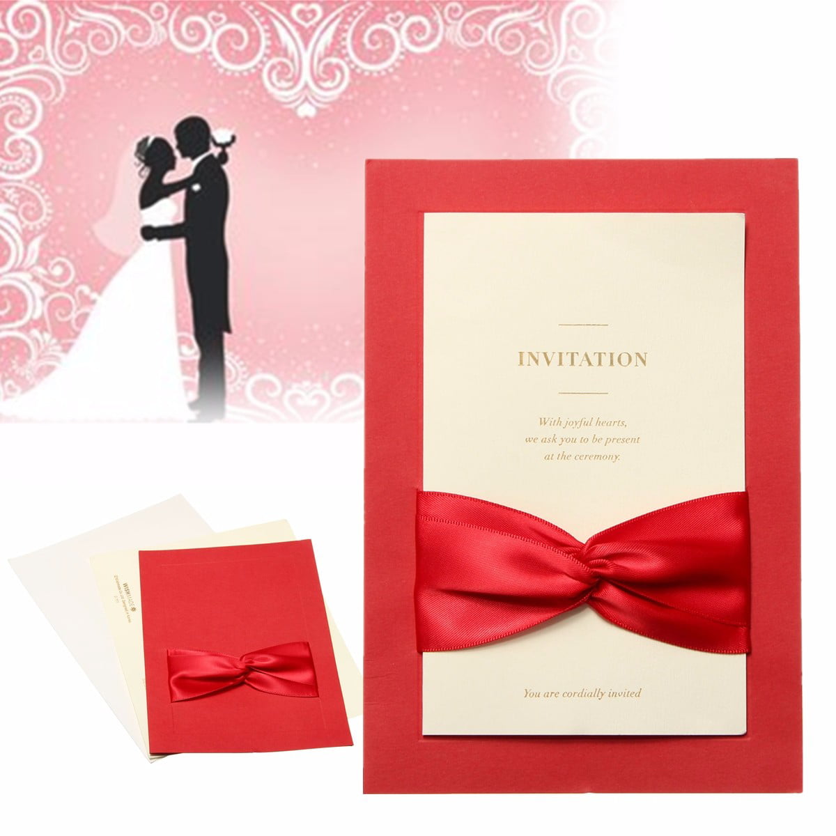Wedding Invitation Cards Kit With Envelopes, Seals,Welcome Words