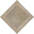 thumbnail image 4 of 20"W x 20"H Diamond Gable Vent (26 3/8"W x 26 3/8"H Frame Size): Unfinished, Non-Functional, Smooth Pine Gable Vent w/ Decorative Face Frame, 4 of 12