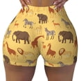 thumbnail image 2 of Rateoe Cute Animals Printed Power Workout Shorts for Women Tummy Control Squat Proof Ribbed Thick Seamless Scrunch Active Short-Medium, 2 of 8