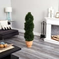 thumbnail image 5 of HomeStock 4.5Ft. Double Pond Artisanal Abode Topiary Artificial Tree In Terracotta Planter Uv Resistant (Indoor/Outdoor), 5 of 5