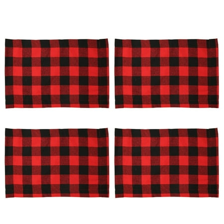 

Plaid Table Mats for Kitchen Dinning Table Home Christmas Decoration