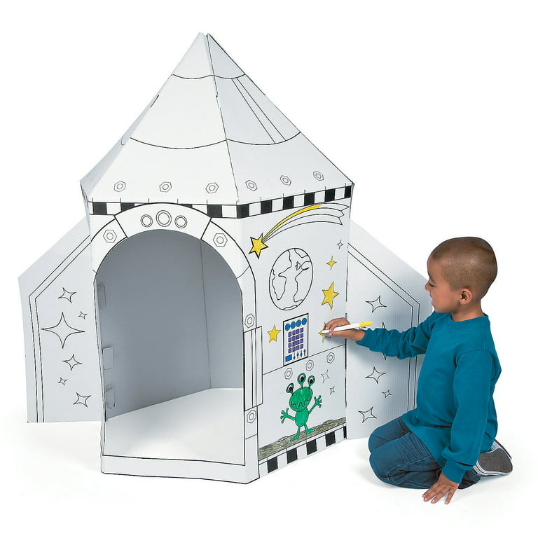 Color Your Own Rocket Ship Playhouse