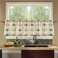 thumbnail image 4 of Yayeee Kitchen Curtains Tier Set of 2 Light Filtering 57"x36" Over Sink Window Panels, Green Symmetrical Stars, 4 of 7