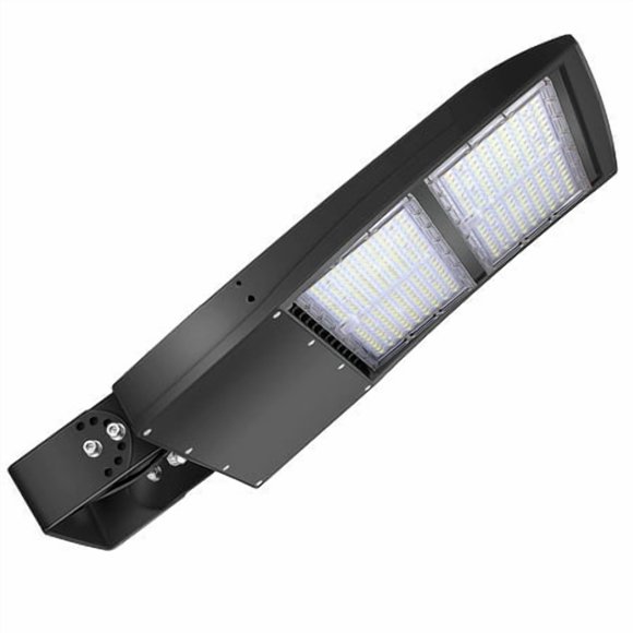 OSTEK LED Parking Lot Lights 300W LED Shoebox Street Pole Lighting, Waterproof 42000LM Outdoor Commercial Area Road Lighting 5000K 100-277V DLC UL