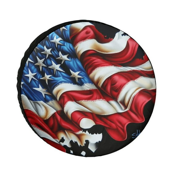 4th of July Spare Tire Cover,Universal Wheel Tire Cover for Trailer, RV, SUV, Truck,Camper And Many Vehicle,Weatherproof Tire Protectors