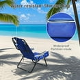thumbnail image 5 of VibrantEcho Portable Folding Chair, Foldable Patio Chaise Lounge Chair for Outdoor with Detachable Pocket, Beach Chairs for Adults Heavy Duty for Beach, Camping and Pool, Blue, 5 of 17