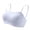 Blue, variant on Womens Wireless Bras Seamless No Underwire Square Neck Bra Push Up Adjustable Thin Strap Bras Full Coverage Breathable Bra Beige M