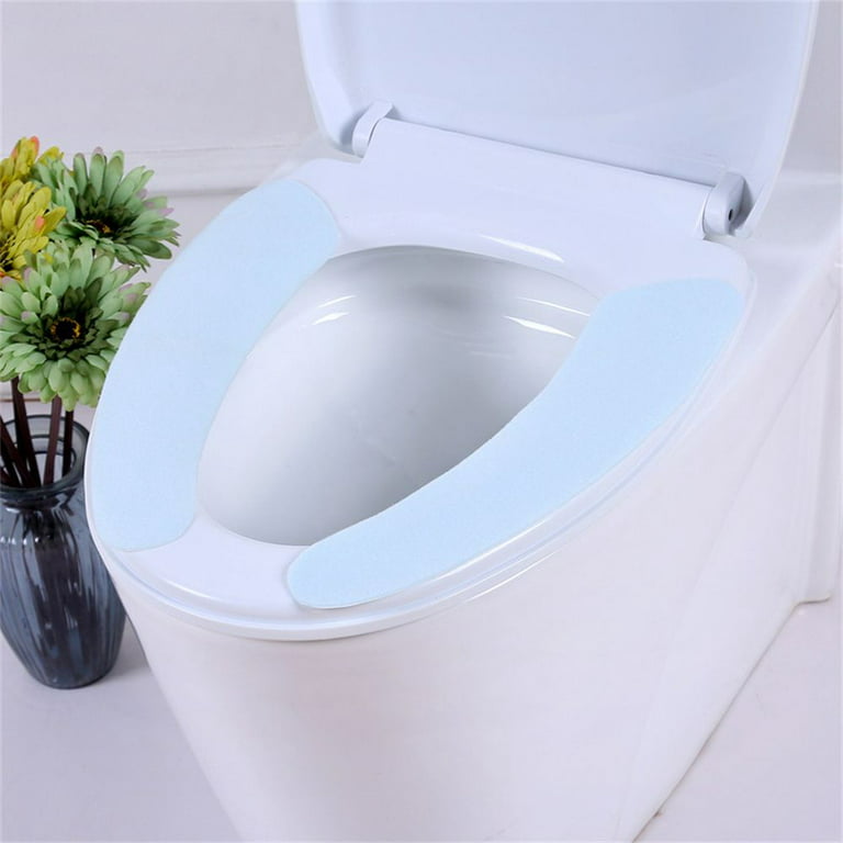 Cotton White Toilet Seat Cover Pads, Washable Toilet Seat Cushion