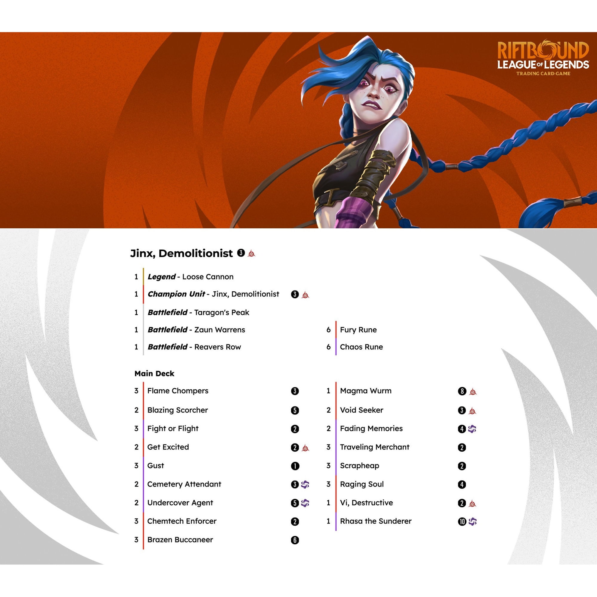 riftbound league of legends trading card game: champion deck- jinx Riftbound TCG: Origins
