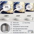 thumbnail image 4 of Designart "Abstract Aerial View Sunshine in the Arctic" Abstract Shapes Square Mirror For Wall Decor - Large Blue Square Printed Wall Mirror Art - Wall Mounted Square Large Mirror, 4 of 5