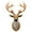 Brown, variant on yotijay 3D Deer Head Statue Figurines Sculpture Wall Mount Bust Stag Animal Ornament for 21.5x15x33.5cm