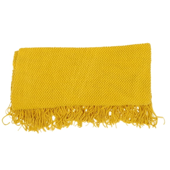 WINOMO Knitted Blanket Yellow Acrylic Fibers 1Pack 60x50in