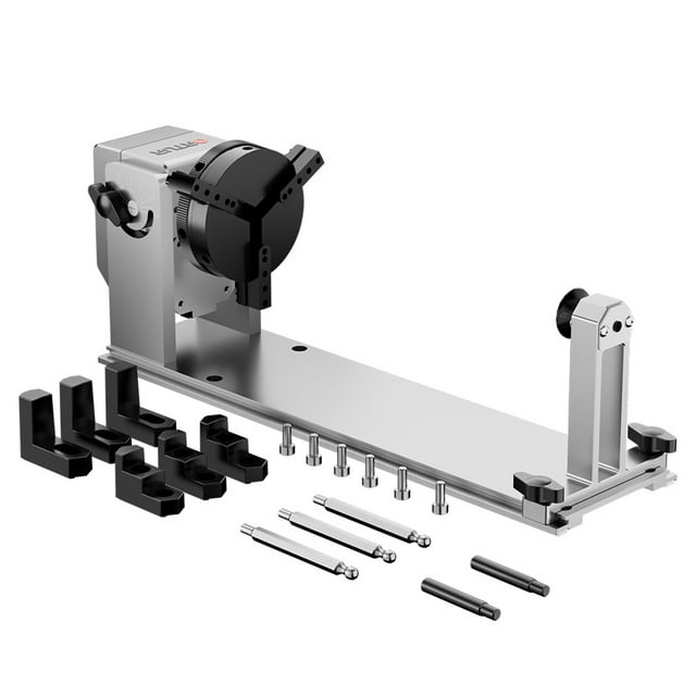 dodocool YRC1.0 Rouleau Rotatif avec Angle Horizontal 180° et Gravure Rotative avec 3 Mâchoires s'Adapte à Différentes Tailles d'Objets Anneaux Tasse Verre Boule Compatible avec /AtomstackXtoolTwotre