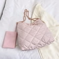thumbnail image 4 of 2 uds., conjunto de monedero, bolso tipo cubo, bolso de mano hinchado suave para mujer de Color sólido para viajes diarios Likrtyny Para Estrenar, 4 of 6