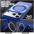 thumbnail image 4 of Magnetic for Apple iPhone 15 Case with Ring Stand, Fits MagSafe Ring, Military-Grade Drop Protection, Build in Kickstand,Slim Matte Finish Shockproof Phone Cover for iPhone 15 6.1'', 4 of 7