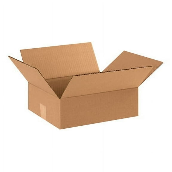 25-Pack Low-Profile Corrugated Boxes - Size: 12x10x4 - Reliable Shipping Solutions