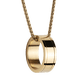 thumbnail image 1 of Collar Hombre con Dije de Anillo LUCKMAN, Acero Inoxidable con Baño Oro 18k, Color Plata o Negro, Modelo Henry dorado UNITALLA, 1 of 7