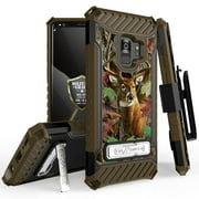 Galaxy S9 Case, Trishield Durable Rugged Heavy Duty Phone Cover With Detachable Lanyard Loop Belt Clip Holster And Built in kickstand For Samsung Galaxy S9 - Printed Deer Outdoors Hunting Camo