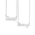 thumbnail image 3 of Special BOGO. Buy One Get One at 50% Off. Personalized Name Necklaces. Diamond Cut "Tammy" w/18" Figaro chain or Polished "Brittany" w/18" Link chain. In Sterling Silver or 14K Gold Plated S/S, 3 of 3