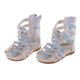 thumbnail image 1 of Zapatos de Muñeca Sandalias Romanas Baoblaze para Ropa de Muñecas American Doll 18 pulgadas Color plata, 1 of 8