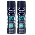 thumbnail image 2 of 6 NIVEA MEN Dry Fresh Anti-Perspirant Spray, 72H Protection, 150 mL, 6-Pack, Dual Protect, Alcohol-Free, 2 of 4