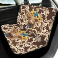 thumbnail image 3 of Renewold Highland Cow Brown Cow Print Car Seat Covers Full Set 4PCS, Non-slip Breathable Universal Fit Auto Seat Protector for Cars,Trucks,SUV Auto Interior Decor, 3 of 7
