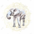 thumbnail image 3 of Éléphant sur Motif mandalas - Toile 24"x24 Pouces - Impression sur Demande, 3 of 5
