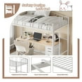 thumbnail image 4 of Kojooin Twin Size Loft Bed with Ladder & Arched Guardrail, Heavy Duty Metal Frame, 4 of 8