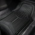 thumbnail image 6 of FH Group Universal Fit 4-Piece Full Set  Floor Mats 2 Tone Solid Black w/ Free Air Freshener, 6 of 9