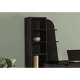 thumbnail image 2 of 55" Espresso Computer Desk with Bookcase, 2 of 4