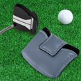 thumbnail image 5 of Haosy Steel Blue Golf Mallet Putter Cover Strong Magnetic Leather Golf Club Headcover Closure, 5 of 7