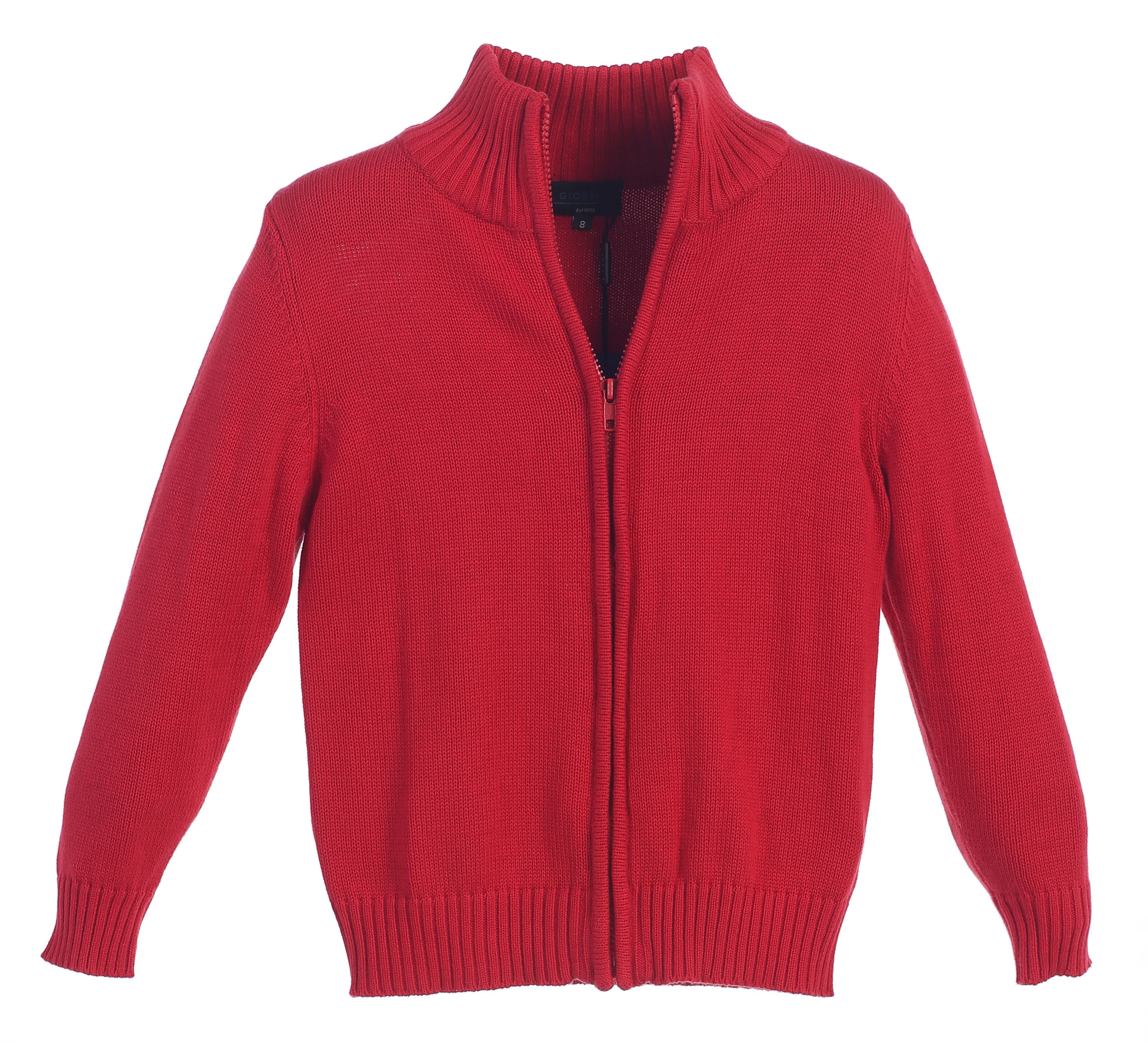 Gioberti Boys Knitted Full Zip 100% Cotton Cardigan Sweater