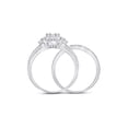 thumbnail image 3 of 14kt White Gold Baguette Diamond Bridal Wedding Ring Band Set 3/4 Cttw, 3 of 4