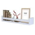 thumbnail image 3 of Danya B. Single Tier 18" Wall Mount Decorative Spice / Supplement/ Home Decor Organizer Rack Shelf– White, 3 of 7