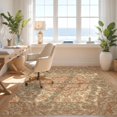 thumbnail image 3 of Design&I 8'x10' Washable Area Rug Orange Burnt Retro Curling Vine Terracotta Print Vintage Creamy for Living Room, Family Extra Large Skid-Resistant Low Profile, 3 of 6