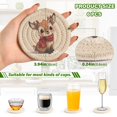thumbnail image 3 of 6 Coil Coasters 3.94x3.94x0.24 Inch Water Coasters Drink Coasters with Cup Holders Absorbent Coasters Heat Resistant for Bar Protection Cute Yellow Christmas Deer, 3 of 7