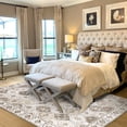 thumbnail image 4 of MJIAexp 6'x9' Moroccan Area Rug Washable Bedroom Rug Vintage Boho Area Rug Non-Slip Accent Throw Rug Stain Resistant Floor Carpet for Kitchen Entryway Living Room Office Boho Beige, 4 of 8
